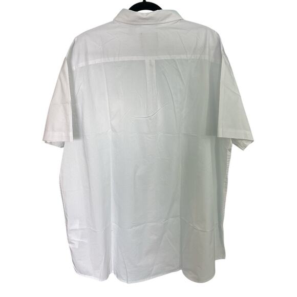 Dockers Classic Fit Short Sleeve Signature Comfort Flex Shirt White Size 2XLT - Picture 4 of 9